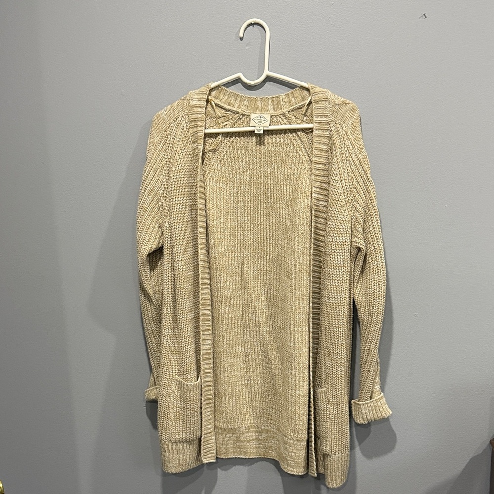 St. John's Bay Women's Tan Cardigan Sweater